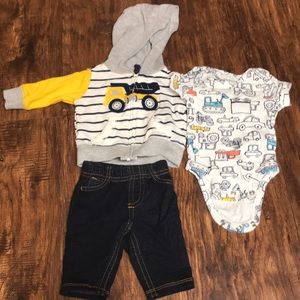 Carter’s Newborn 3 piece Construction Outfit
